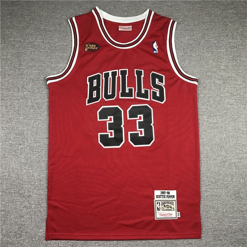 Camiseta Chicago Bulls Retro 97-98 Away Rojo #Pippen #33 (NBA Finals) –  Offsidex