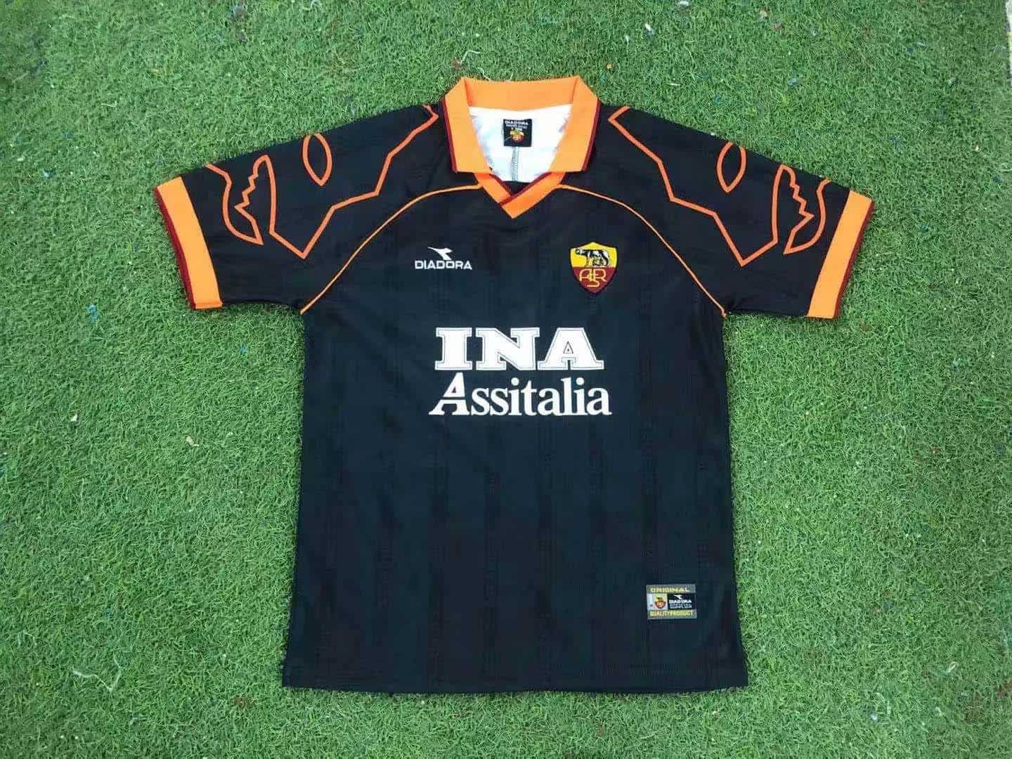 AS Roma 1998 - 99 Away Camiseta de Fútbol Retro, Comprar En Línea