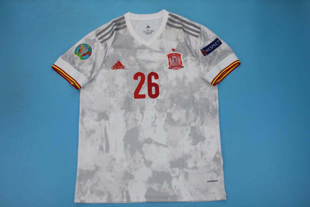 Kandiny - Niño Selección de fútbol de España Camiseta Pedri #26 2ª  Equipación Blanco 2021 Chile