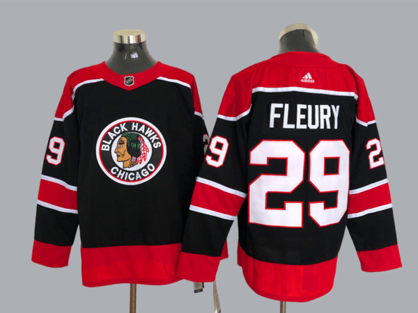 Camiseta Chicago Blackhawks 20-21 Reverse Retro Edition #FLEURY #29