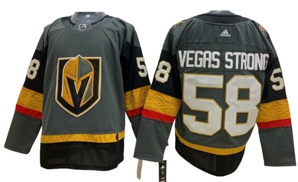 CAMISETA VEGAS GOLDEN KNIGHTS 20-24 ALTERNATE #VEGAS STRONG #58