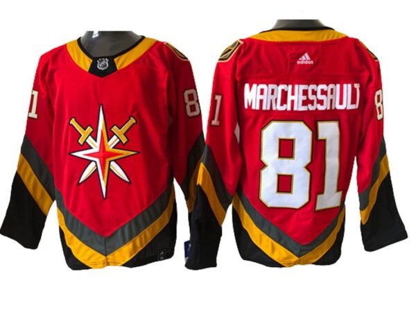 Camiseta Vegas Golden Knights 20-21 Reverse Retro Edition #MARCHESSAULT #81