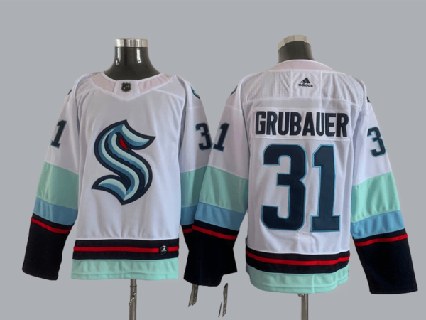 Camiseta Seattle Kraken 21-23 Away #GRUBAUER #31