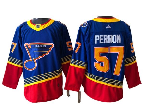 CAMISETA ST. LOUIS BLUES 19-24 THROWBACK EDITION #PERRON #57