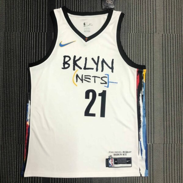 Camiseta Brooklyn Nets 20-21 City Edition Blanco #Aldrige #21