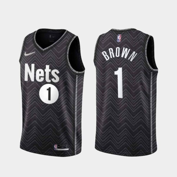 Camiseta Brooklyn Nets 20-21 Earned Edition #Brown #1