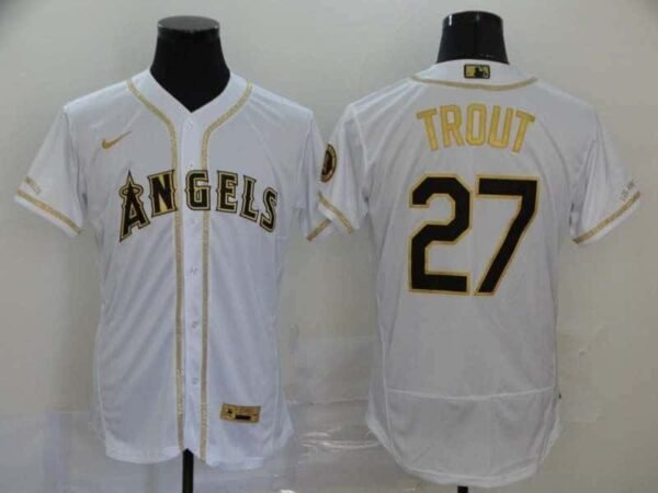 CAMISETA LOS ANGELES ANGELS 19-20 OTHER WHITE #TROUT #27