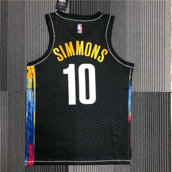 Camiseta Brooklyn Nets 20-21 City Edition Negro #Simmons #10 - Imagen 2