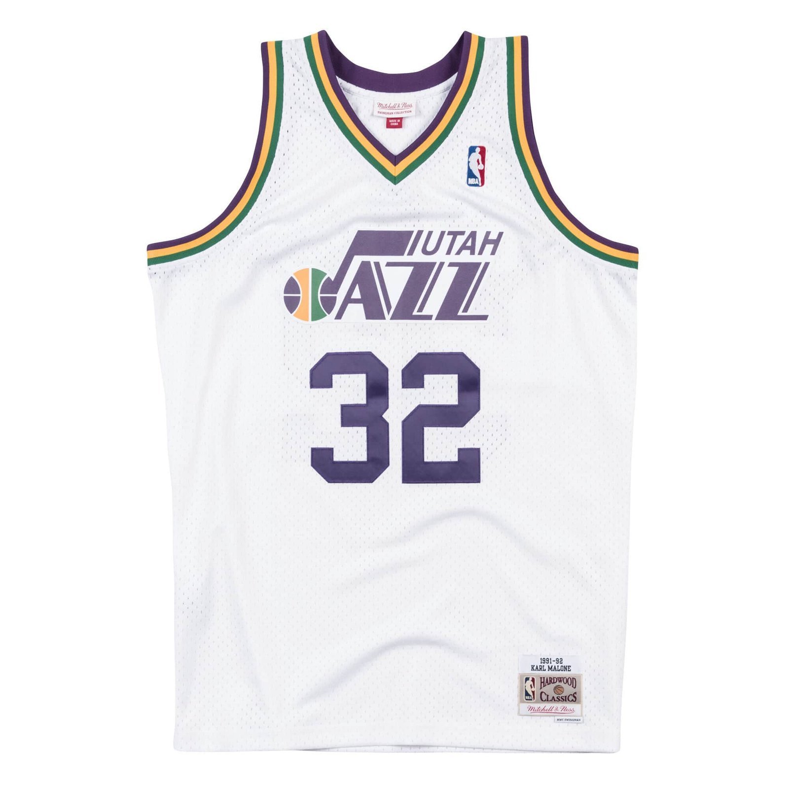 CAMISETA UTAH JAZZ 91-92 RETRO HARDWOOD CLASSICS #K.MALONE #32 GX1ETG