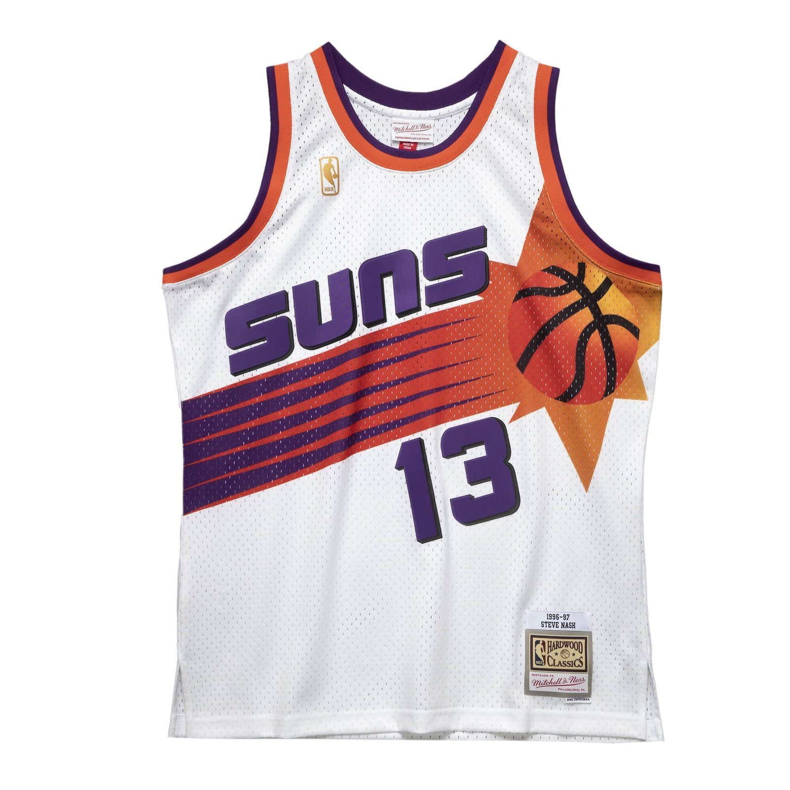 CAMISETA PHOENIX SUNS 96-97 RETRO HARDWOOD CLASSICS #NASH #13 5XEETG