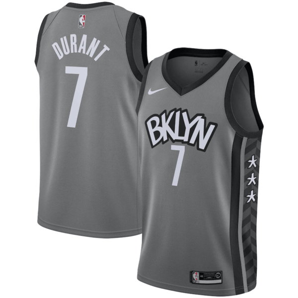 Camiseta Brooklyn Nets Away Gris #Durant #7