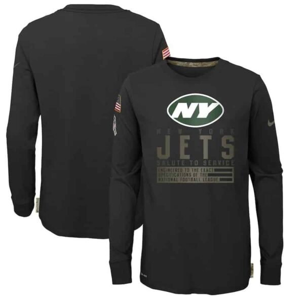 CAMISETA LARGA NEW YORK JETS SALUTE TO SERVICE ZDF230 - Imagen 2