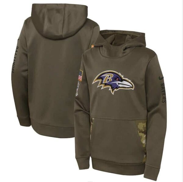 SUDADERA CON CAPUCHA BALTIMORE RAVENS SALUTE TO SERVICE X3ASC2