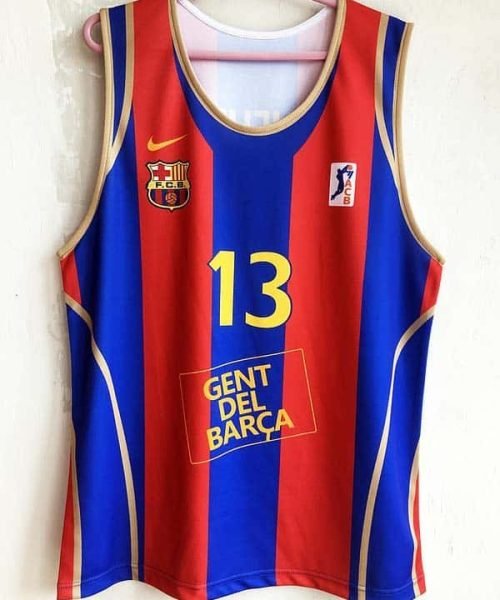 Camiseta FC Barcelona Retro 01-02 Home #Jasikevičius #13